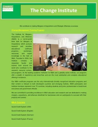 the change institute