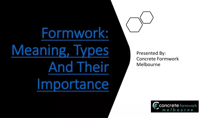 formwork meaning types and their importance