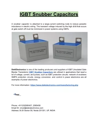 igbt snubber capacitors