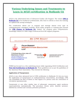 CPR Certification Redlands CA