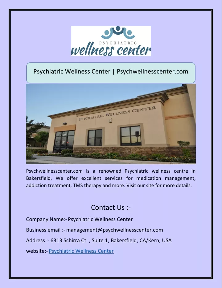 psychiatric wellness center psychwellnesscenter