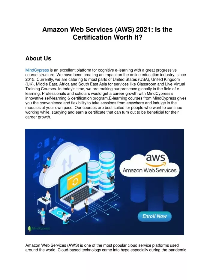 amazon web services aws 2021 is the certification