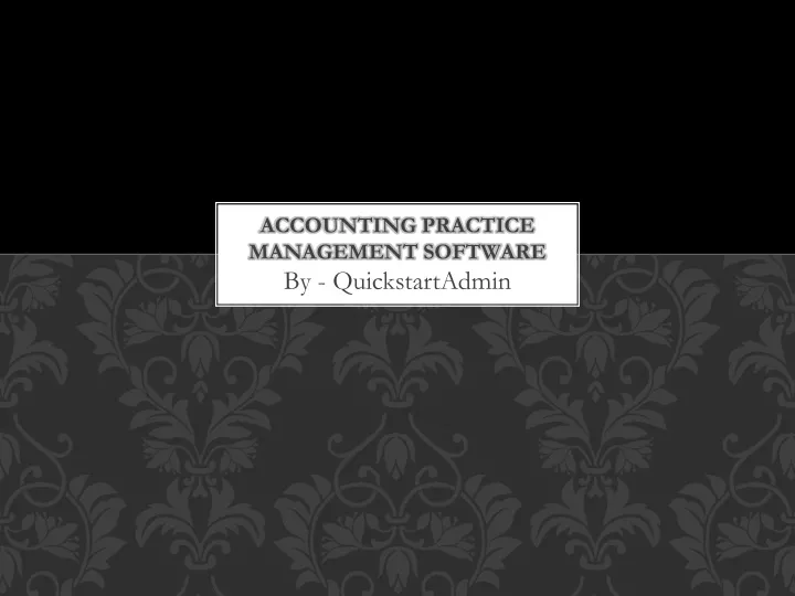 accounting practice management software