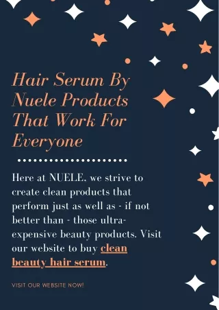 Hair Serum By Nuele Products That Work For Everyone