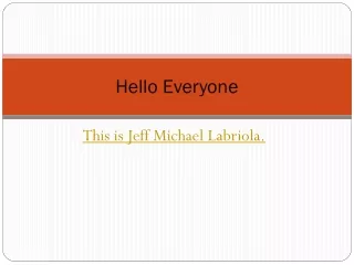 hello everyone