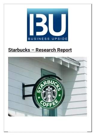 starbucks research report