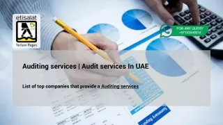 Auditing services | Audit services In UAE