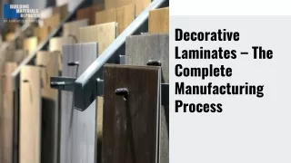 decorative laminates the complete manufacturing