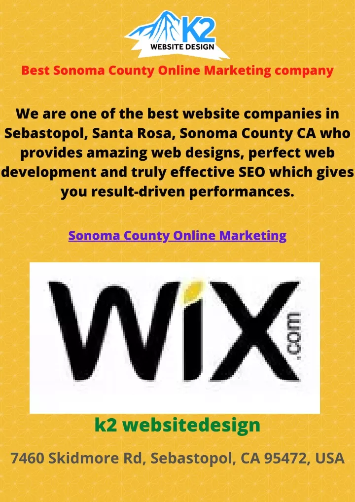 best sonoma county online marketing company