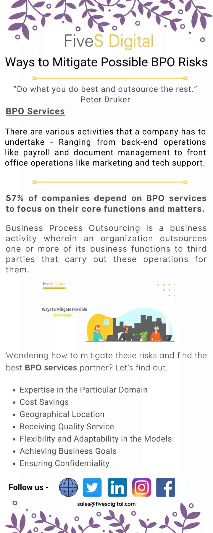 ways to mitigate possible bpo risks