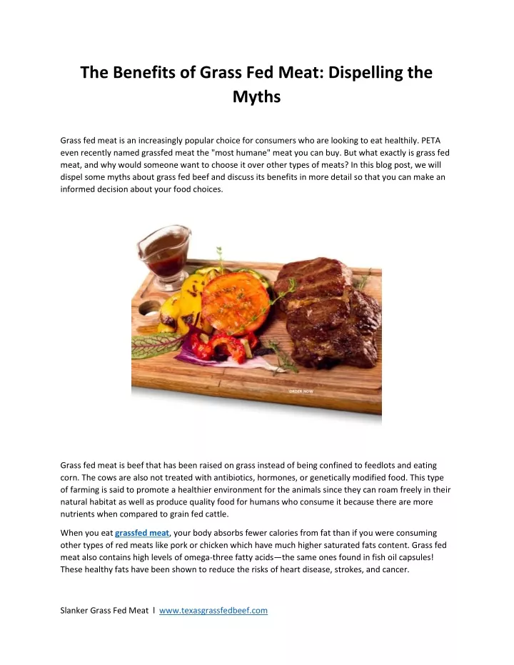 the benefits of grass fed meat dispelling