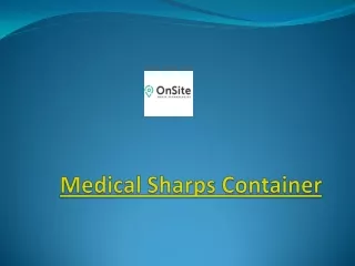 Medical Sharps Container