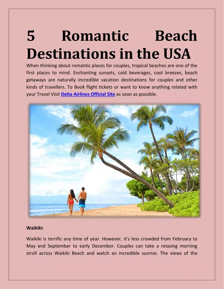 5 destinations in the usa when thinking about