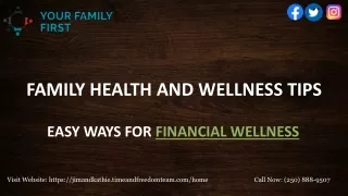 Family Health And Wellness Tips By Time and freedom team