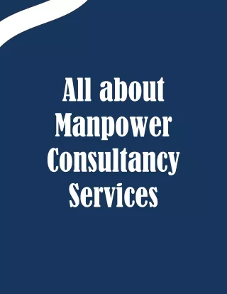 all about manpower consultancy services
