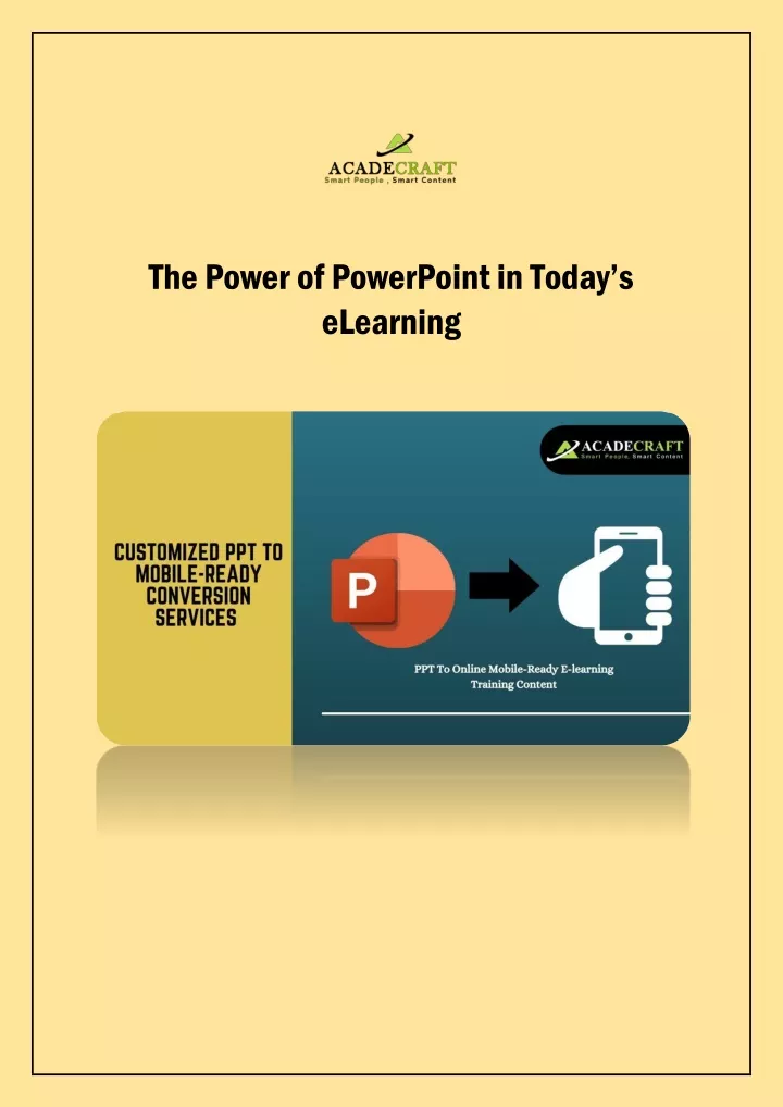 the power of powerpoint in t oday s elearning