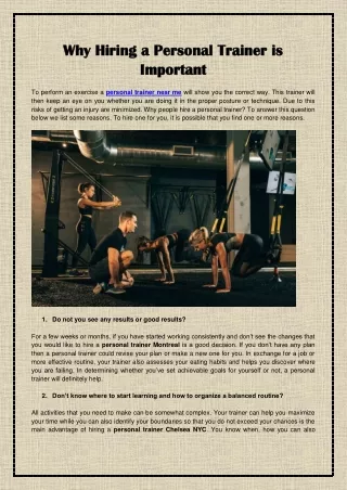 why hiring a personal trainer is why hiring