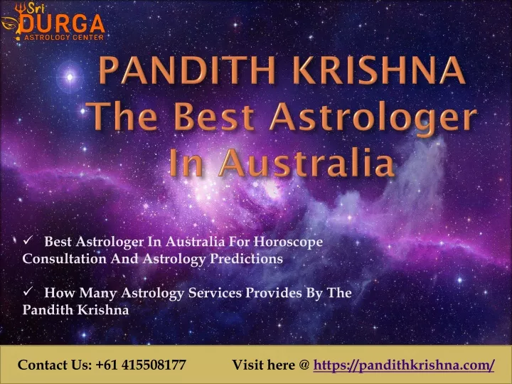 pandith krishna the best astrologer in australia