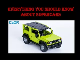 everything you should know about supercars