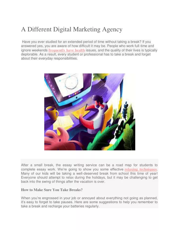 a different digital marketing agency
