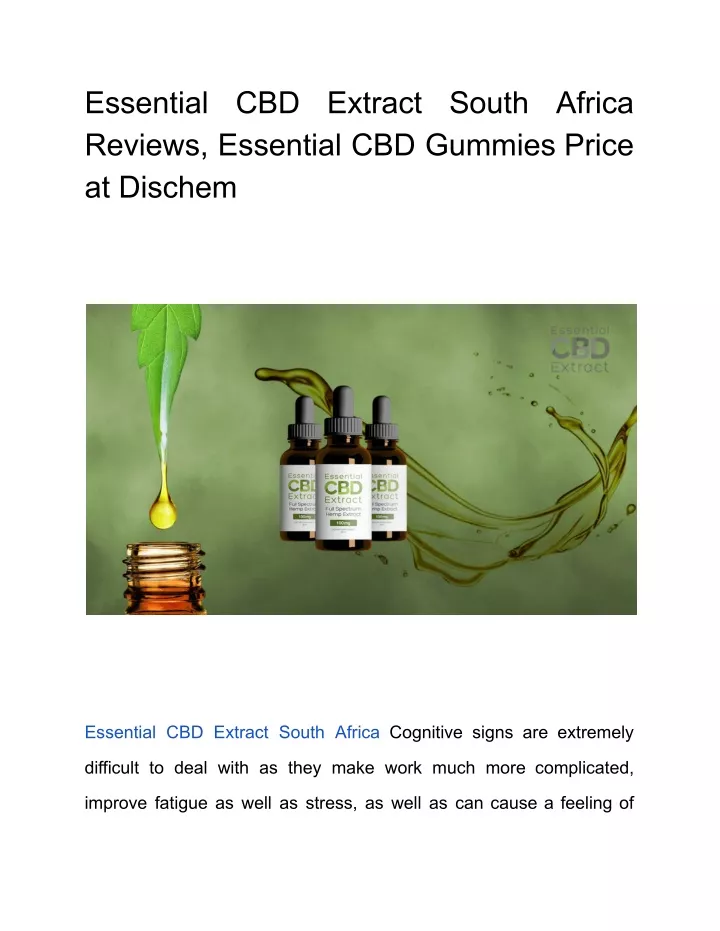 essential cbd extract south africa reviews