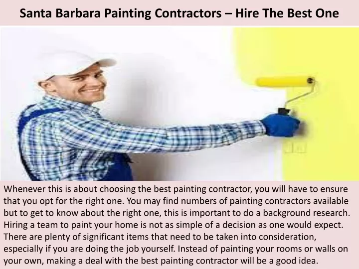 santa barbara painting contractors hire the best one