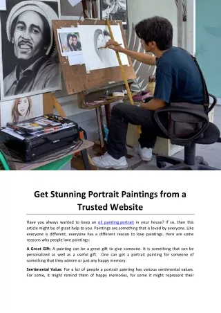 Get Stunning Portrait Paintings from a Trusted Website