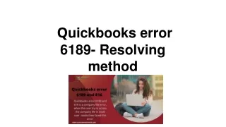 quickbooks error 6189 and 816-resolving method