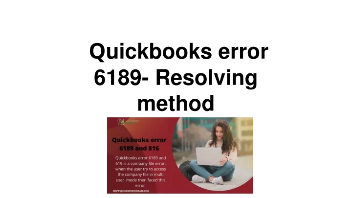 q uickbooks error 6189 resolving method