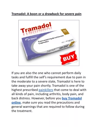How to Purchase Tramadol online without prescription