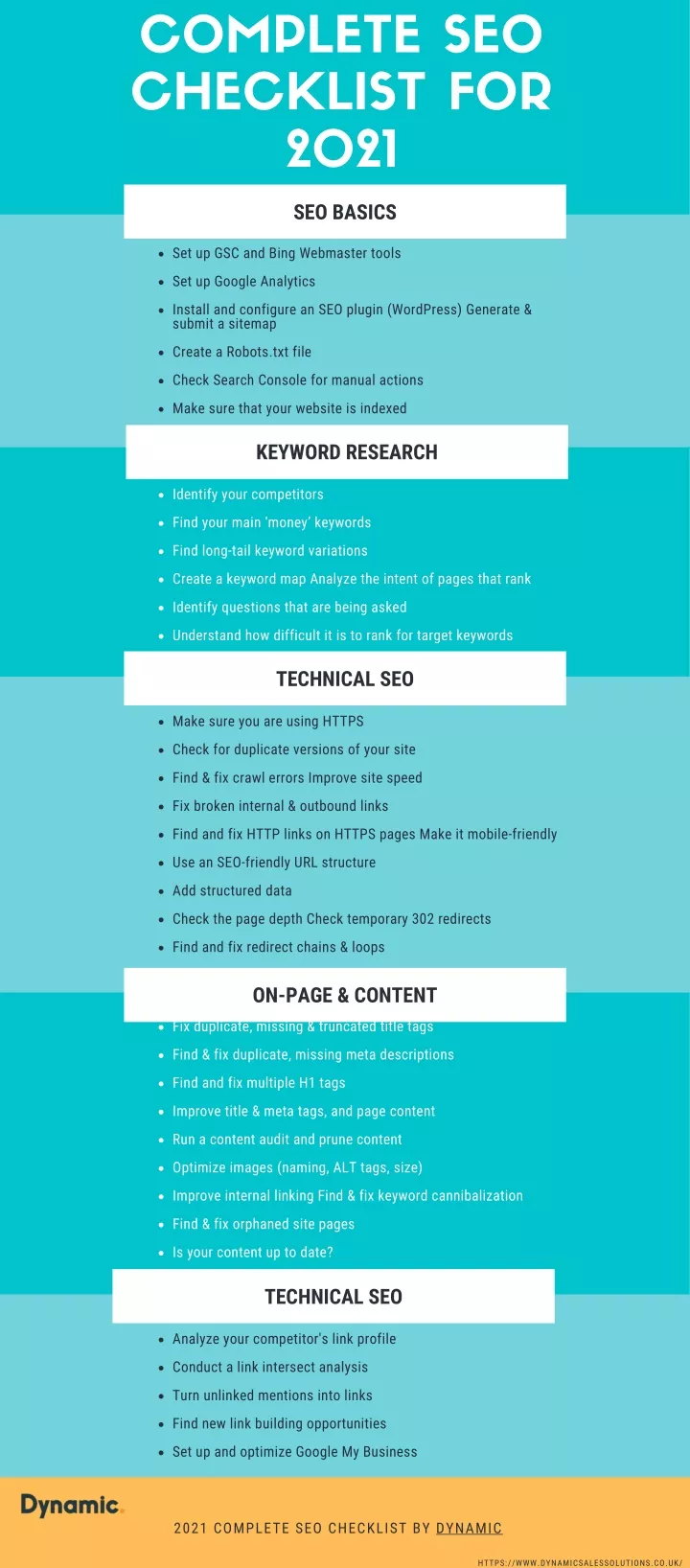 complete seo checklist for 2021