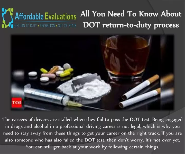 all you need to know about dot return to duty