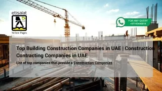 Top Building Construction Companies in UAE  Construction Contracting Companies in UAE