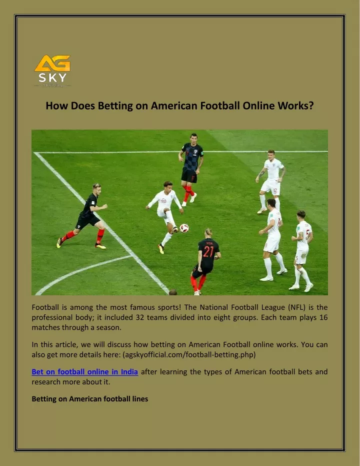 how does betting on american football online works