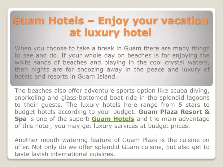 guam hotels enjoy your vacation at luxury hotel
