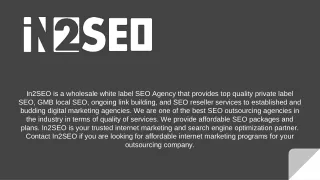 in2seo is a wholesale white label seo agency that