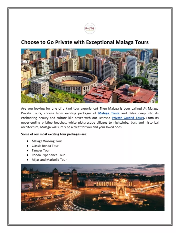 choose to go private with exceptional malaga tours