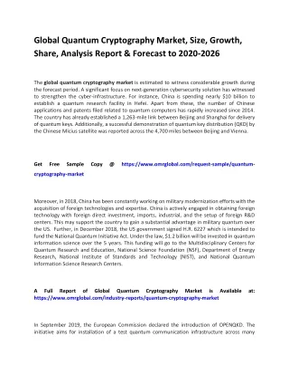 global quantum cryptography market size growth