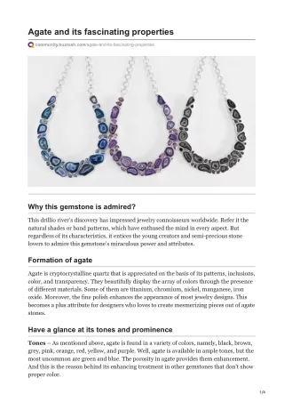 agate and its fascinating properties