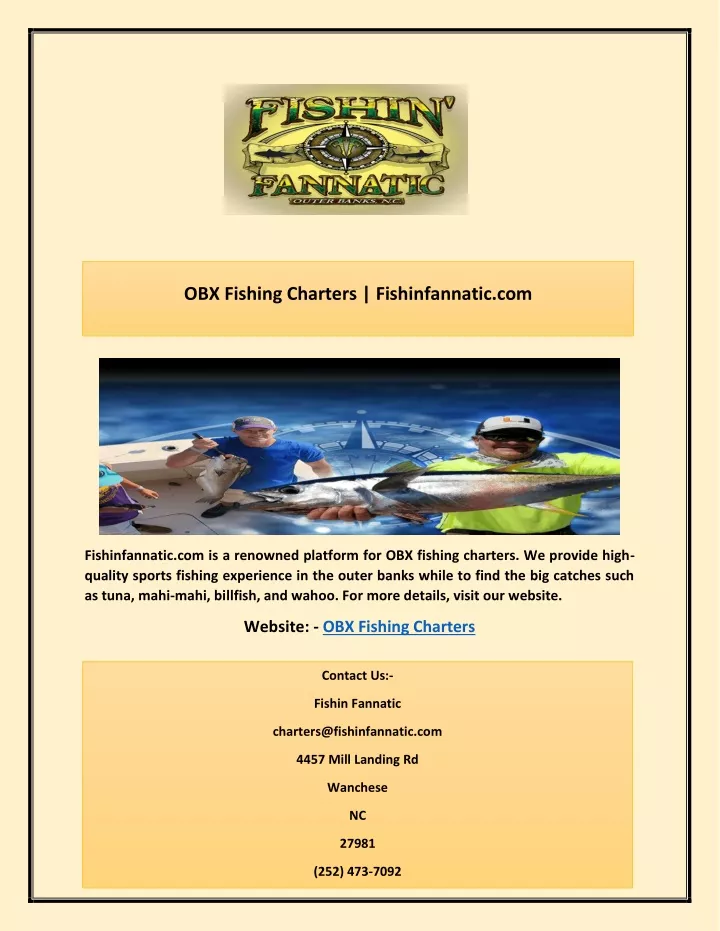 obx fishing charters fishinfannatic com