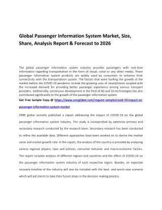 global passenger information system market size