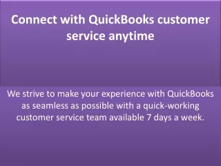 Connect with Quickbooks customer service anytime