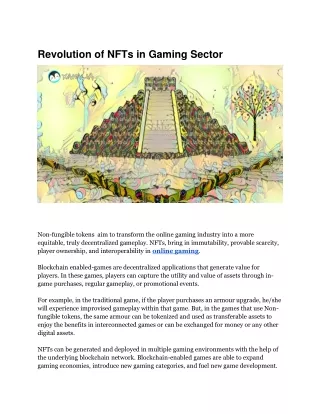 Revolution of NFTs in Gaming Sector