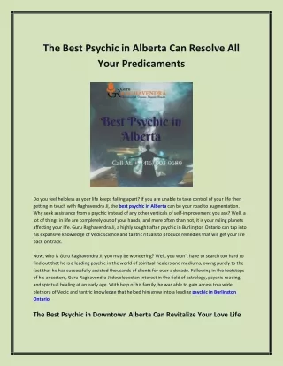 The Best Psychic in Alberta Can Resolve All Your Predicaments