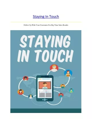 Staying-In-Touch
