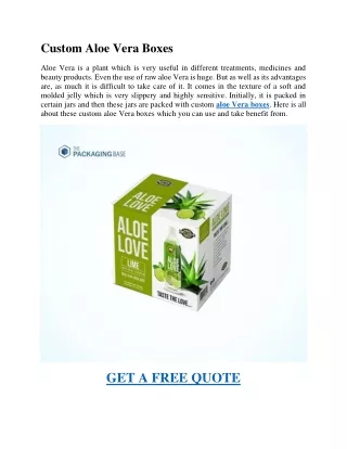 custom aloe vera boxes