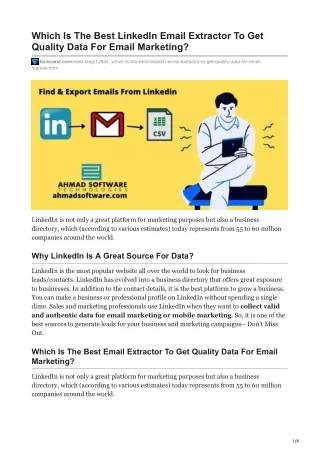 which is the best linkedin email extractor