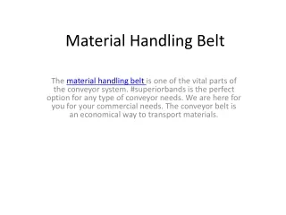 m aterial h andling b elt