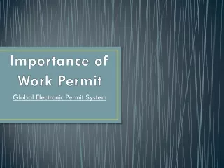 global electronic permit system