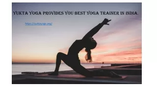 Best Yoga Trainer In India